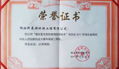 2017創(chuàng)業(yè)大賽榮譽(yù)證書